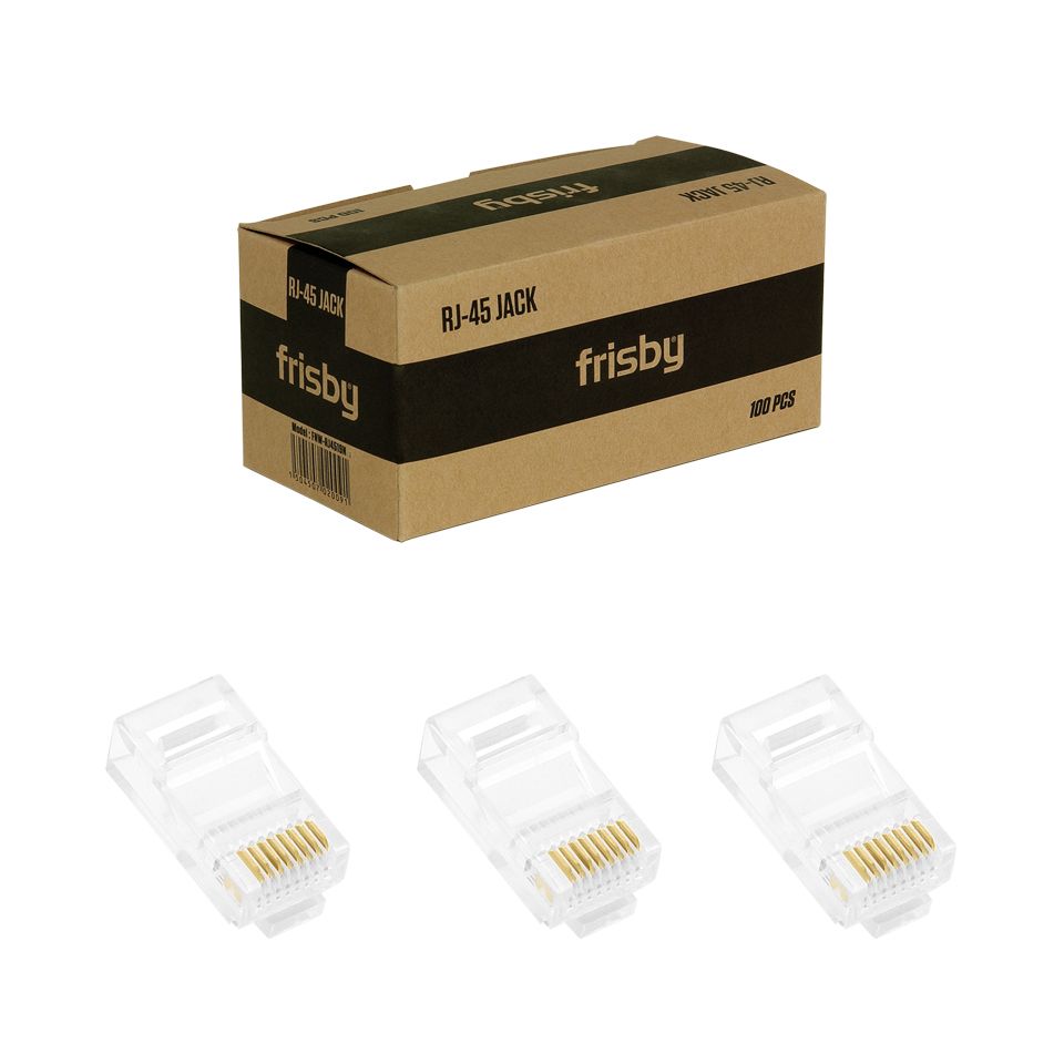 Frisby FNW-RJ4519N RJ45 UTP Konntektör [100'lü Paket] - FNW-RJ4519N