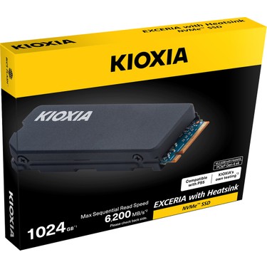 KIOXIA LSC11K1T02G8 EXCERIA M.2 1TB (6200/4900MB/s) PCIe + NVMe SSD Disk (GEN4) Soğutuculu - 38599