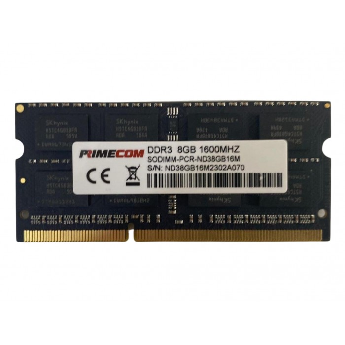 PRIMECOM PCR-ND38G16M 8GB DDR3 1600Mhz Notebook Bellek 1.35 Volt - 34078