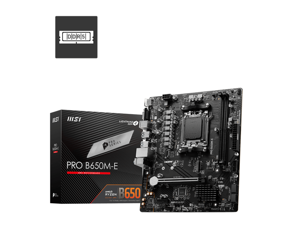 MSI PRO B650M-E B650 DDR5 (Vga Yok) GLan mATX HDMI M2 AM5 AMD Anakart - 39072