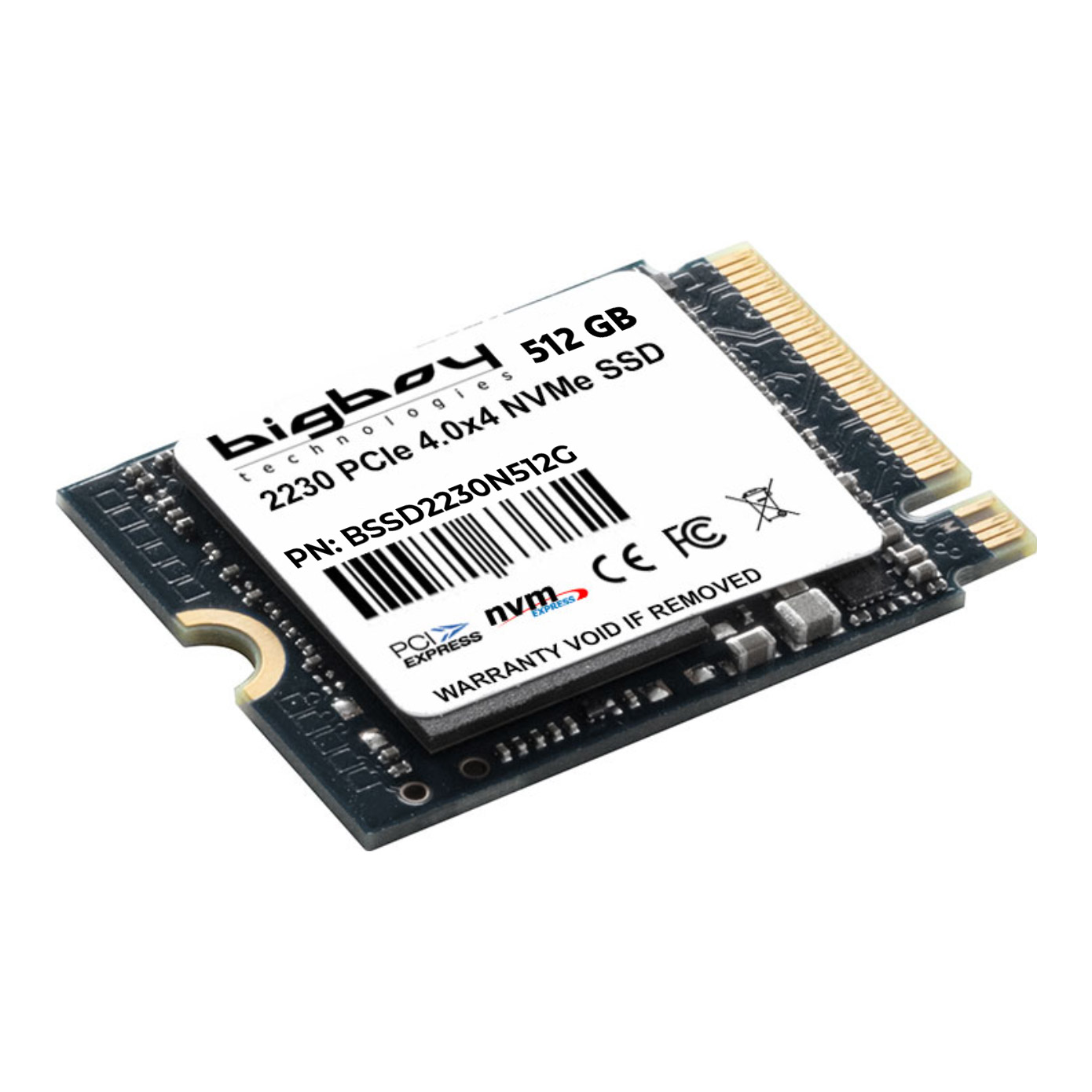 Bigboy 512GB 22x30mm PCIe 4.0 x4 M.2 NVMe Notebook SSD - BSSD2230N512G