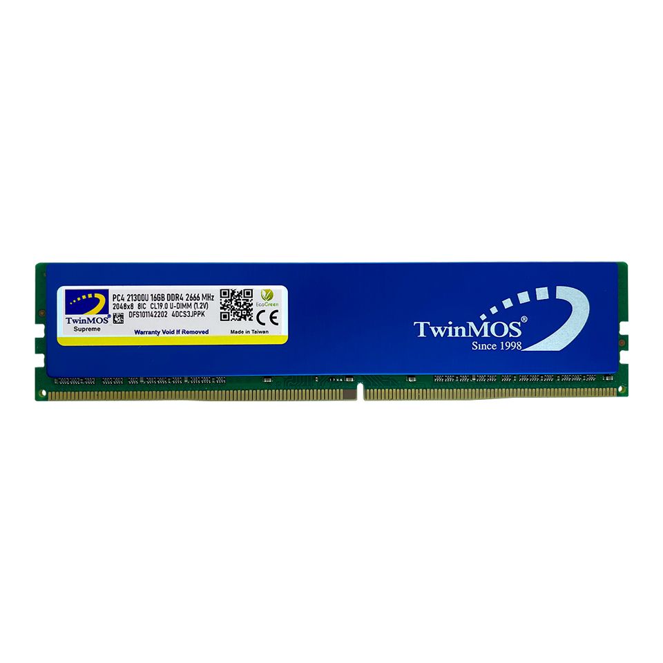 Twinmos 16GB 2666Mhz DDR4 Kutulu PC Bellek Soğutuculu (MDD416GB2666D) - MDD416GB2666D