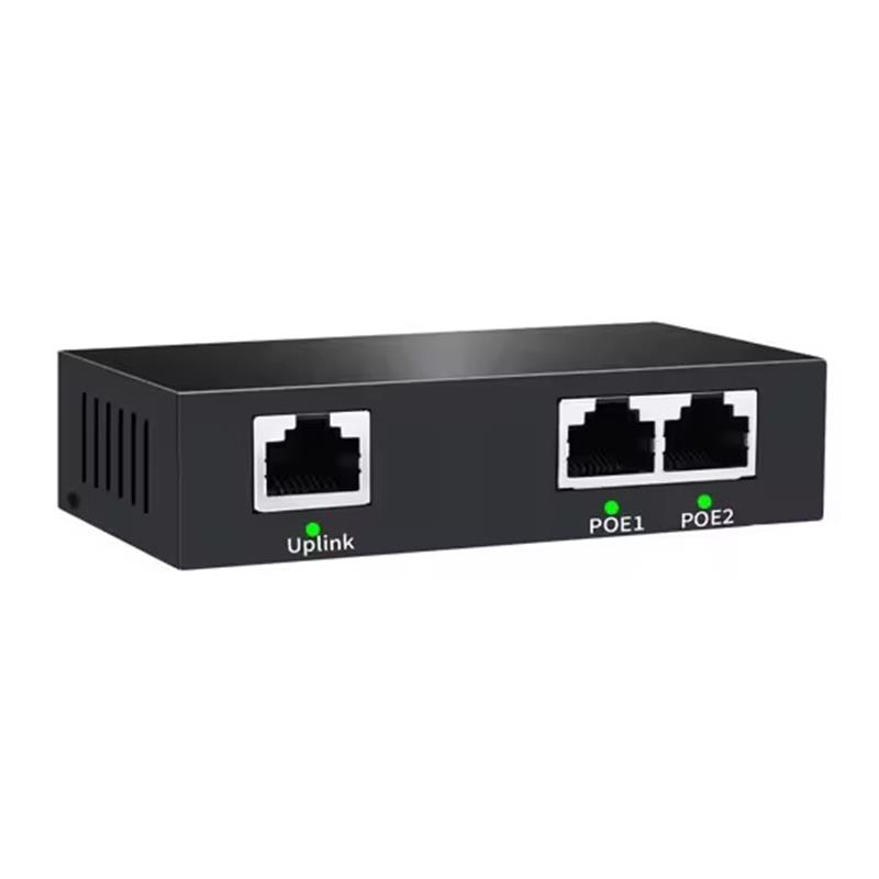URANIUM POE-RP12 1 PORT POE GİRİŞ + 2 PORT ÇIKIŞ METAL KASA POE REPEATER(REALTEK - Net.Mal.0056
