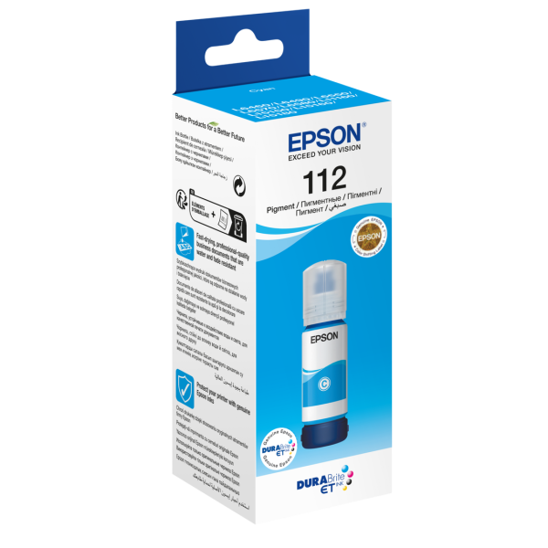 EPSON T06C24 (112) EcoTank Cyan Mavi Şişe Mürekkep 70ml - C13T06C24A