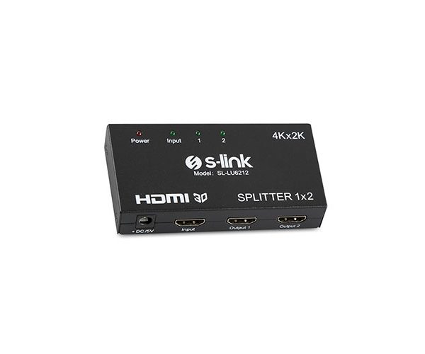 S-LINK SL-LU6212 2 Port 4K*2K HDMI Splitter - SL-LU6212