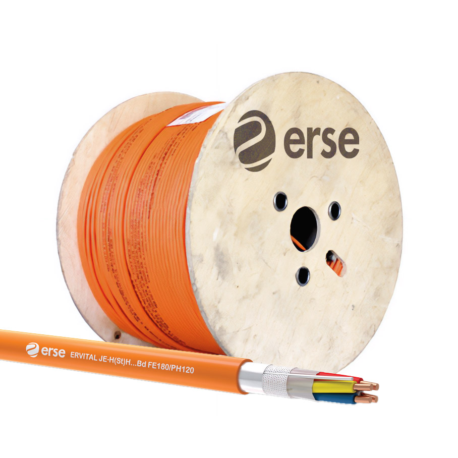 ERSE 2X2X0.80+0.80 JE-H(St)H...Bd FE180/PH120 500mt Yangın Alarm Kablosu - MDER0092002000800