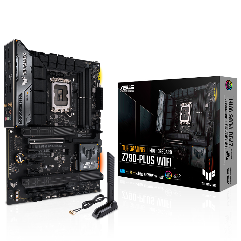 Asus TUF GAMING Z790-PLUS WIFI 1700 DDR5 7200(OC) HDMI DP VGA M.2 RGB W6E BT ATX - 90MB1D80-M0EAY0