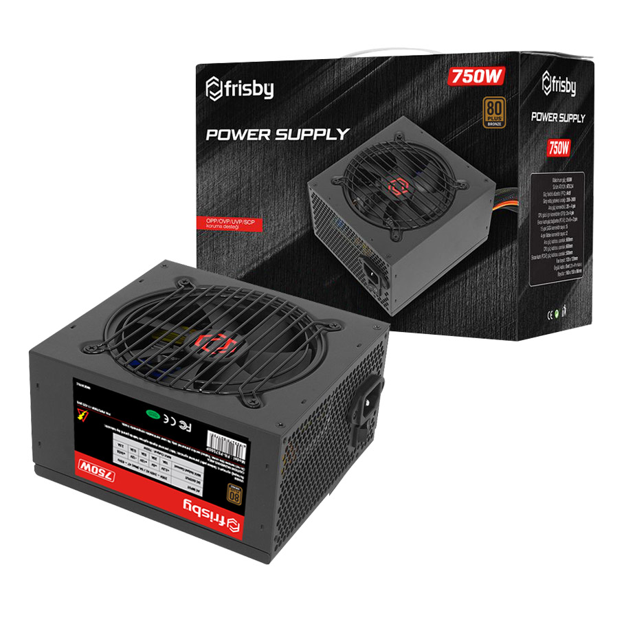 FRISBY FR-PS7580P 750W 80+ BRONZE POWER SUPPLY - FR-PS7580P