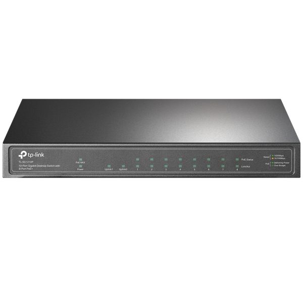 Tp-Link TL-SG1210P 10-Port Gigabit Desktop Switch 1-SFP 8-Port PoE+ (64W) - Net.Swi.Poe.Yok.0012