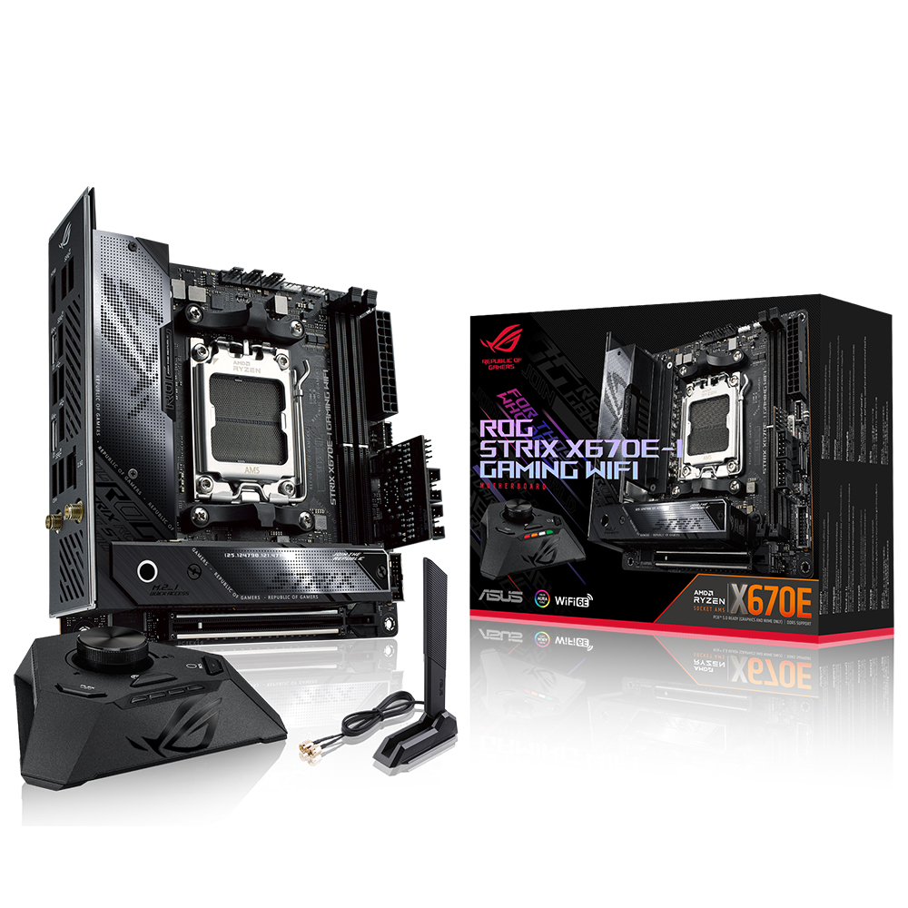 Asus ROG STRIX X670E-I GAMING WIFI AM5 DDR5 6400(OC) 2xUSB4 HDMI PCIe5.0 mITX - 90MB1B70-M0EAY0