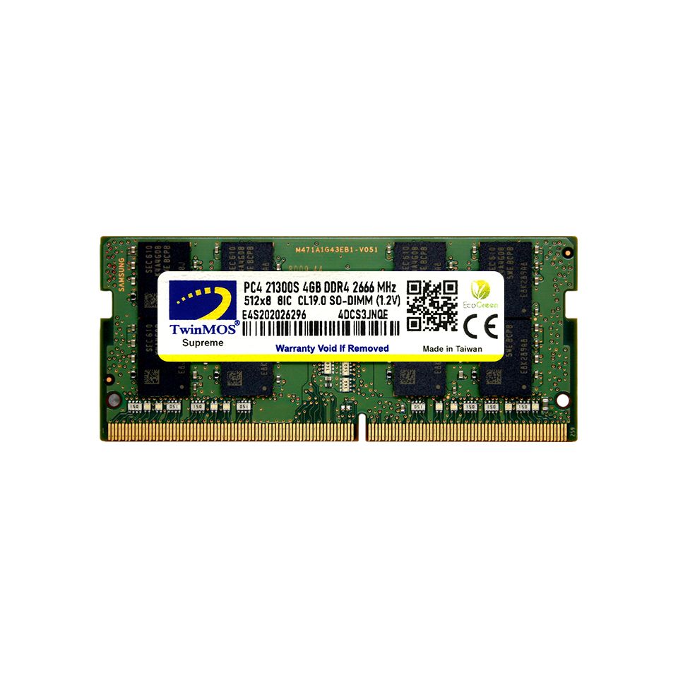 Twinmos Sodimm 4GB 2666Mhz DDR4 Kutulu Notebook Bellek (MDD44GB2666N) - MDD44GB2666N