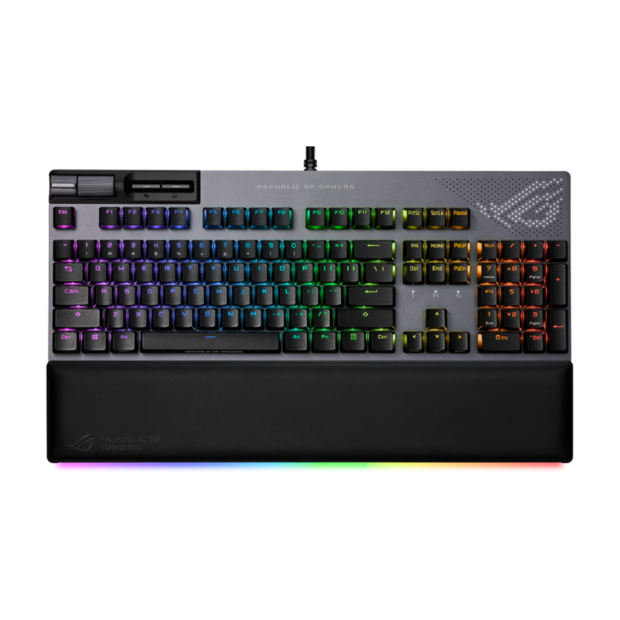Asus ROG STRIX FLARE II RED ANIMATE/NX/TR RGB Oyuncu Klavyesi (MM Kon.USB BilekD - Bbi.Isl.Klv.Kusb.0006