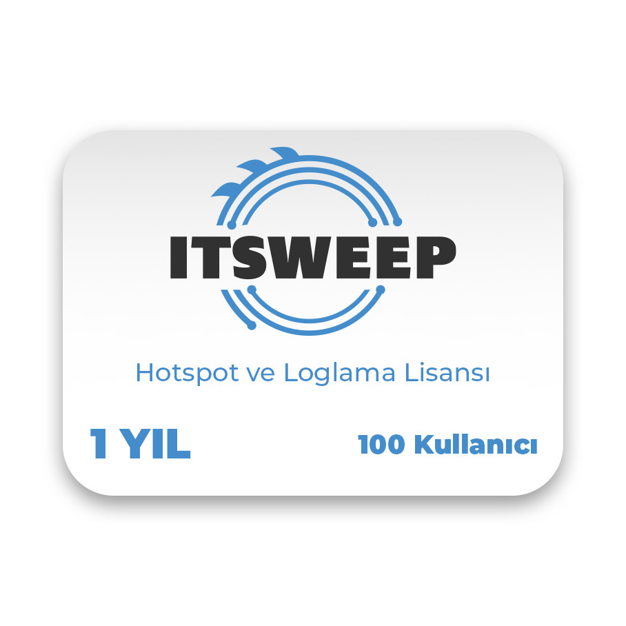 ITSWEEP HS1-100 Hotspot ve Loglama Lisansı - 1 Yıl (100 Kullanıcı) - HS1-100