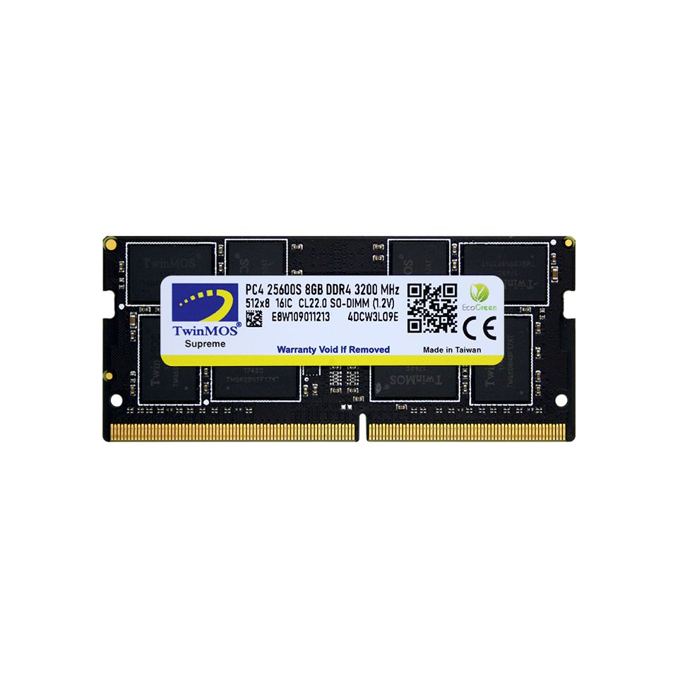 Twinmos Sodimm 8GB 3200Mhz DDR4 Kutulu Notebook Bellek (MDD48GB3200N) - MDD48GB3200N