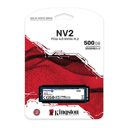 Kingston NV2 500GB M2 NVMe PCIe 4.0 3500/2100MB/s (SNV2S/500G) - SNV2S/500G