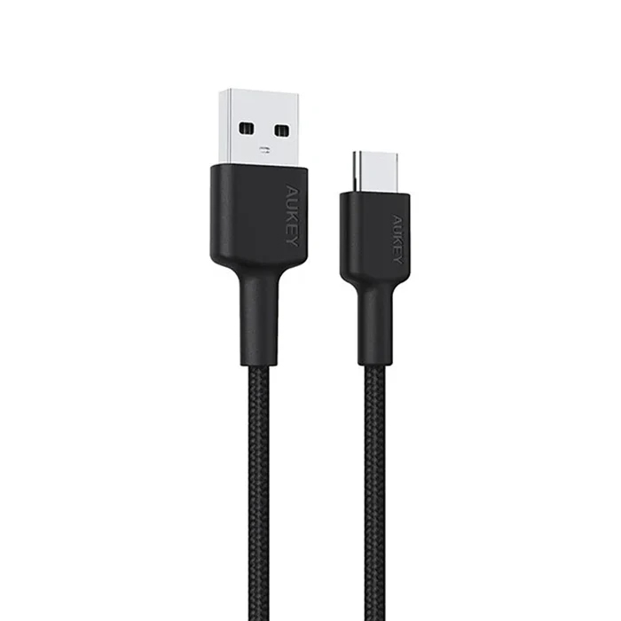 Aukey CB-CD30-BK Naylon Örgülü USB-A Type-C Şarj Kablosu (0