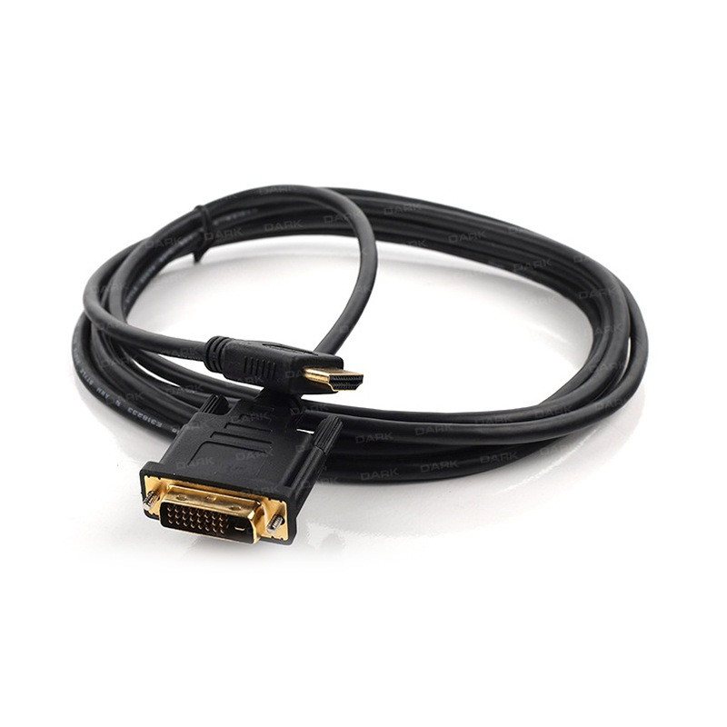 Dark 5 Metre DVI - HDMI Çift Yönlü Görüntü Bağlantı Kablosu [DK-CB-DVIXHDMIL500] - DK-CB-DVIXHDMIL500