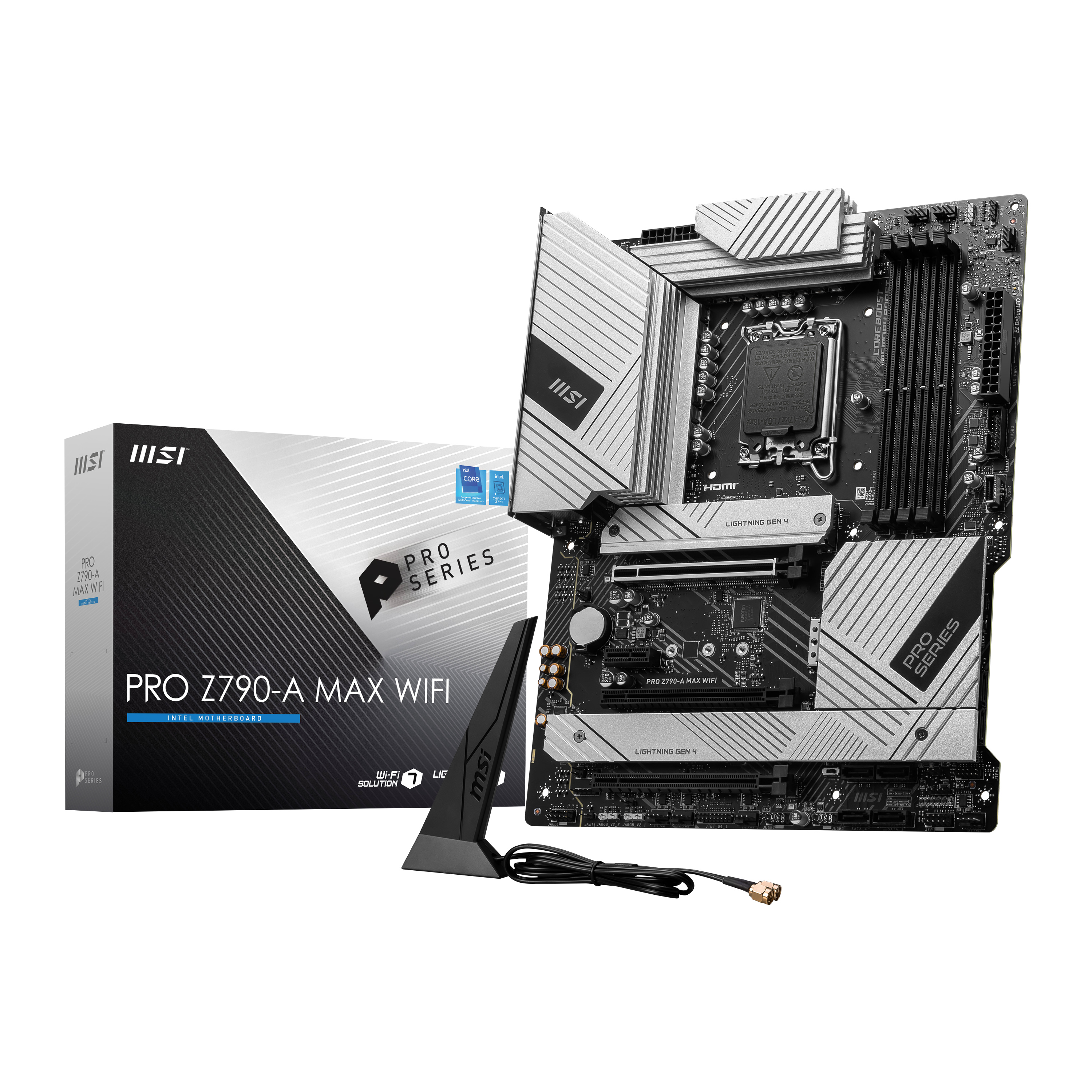MSI PRO Z790-A MAX WIFI 1700P DDR5 7800(OC) PCI-E Gen5 M.2 HDMI DP Wifi 7 ATX - PRO Z790-A MAX WIFI