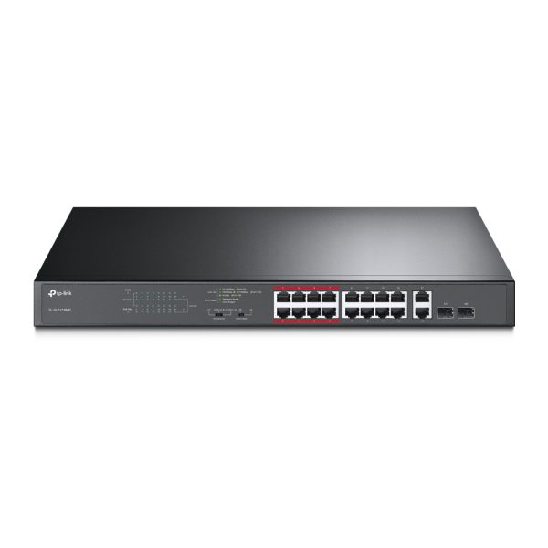 Tp-Link TL-SL1218MP 16-Port 10/100 Mbps + 2-Port Gig. Switch 2-SFP 16-PoE+(250W) - netw.poe.0053