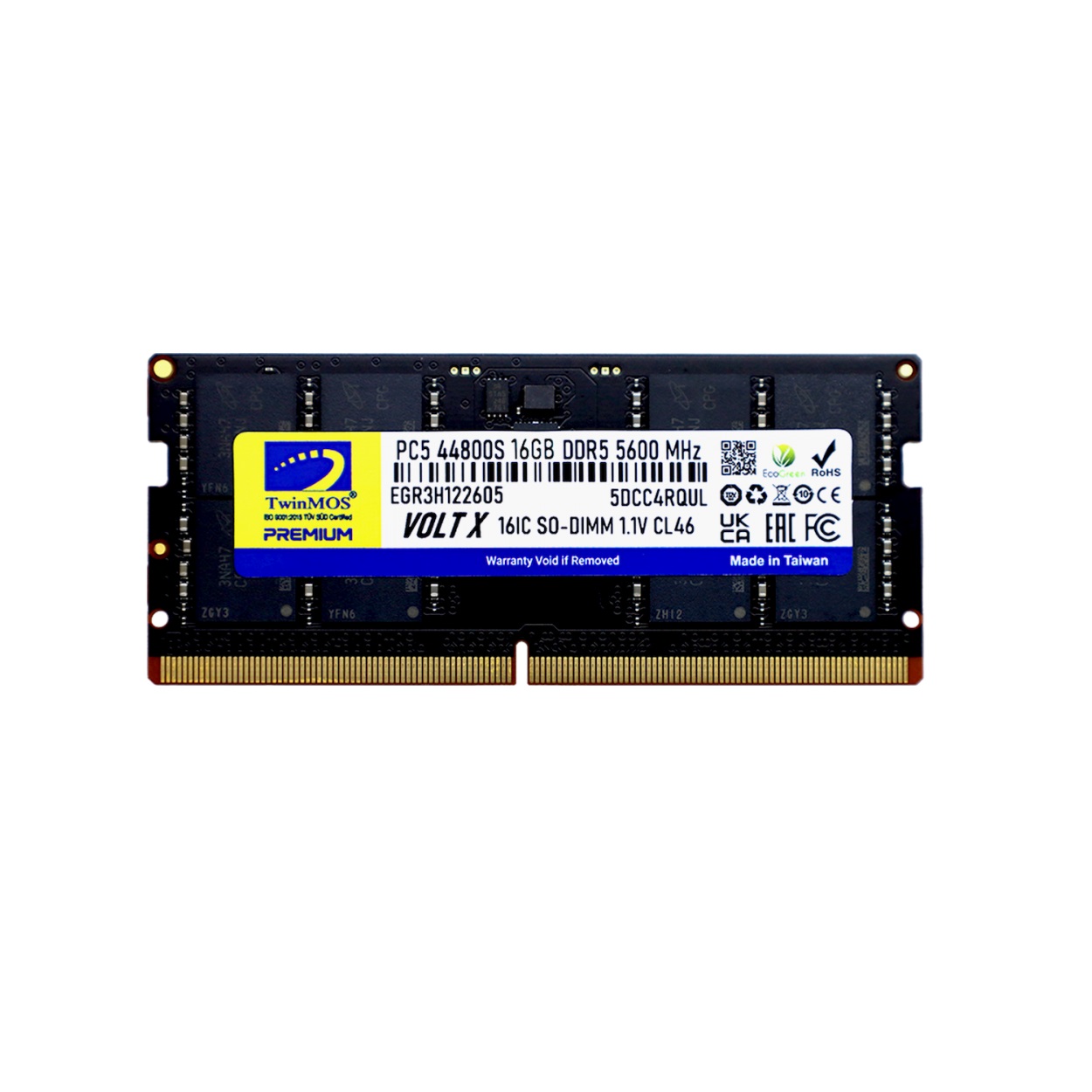 Twinmos Sodimm 16GB 5600MHz DDR5 CL46 Notebook Bellek (TMD516GB5600S46) - TMD516GB5600S46