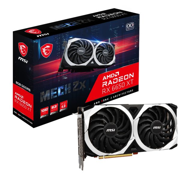 MSI 8GB RADEON RX 6650 XT MECH 2X 8G OC GDDR6 [128Bit] HDMI 3xDP - RX 6650 XT MECH 2X 8G OC