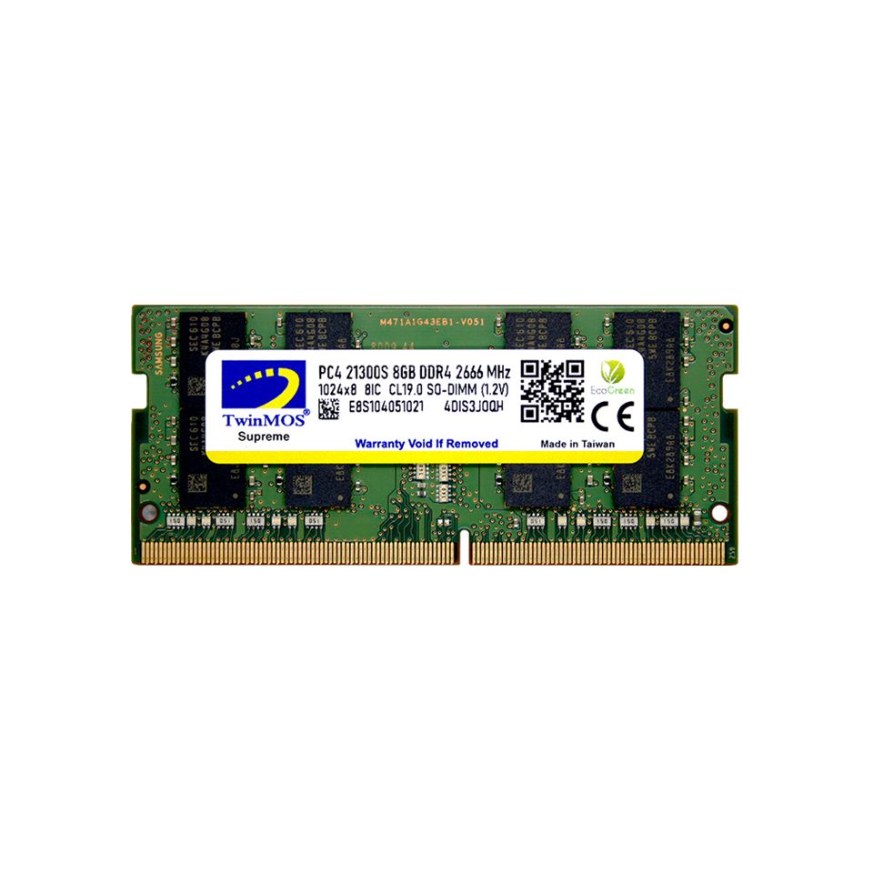 TwinMOS 8GB 2666MHz DDR4 SO-DIMM Ram (MDD48GB2666N) - Bbi.Isl.Bel.Not.0033