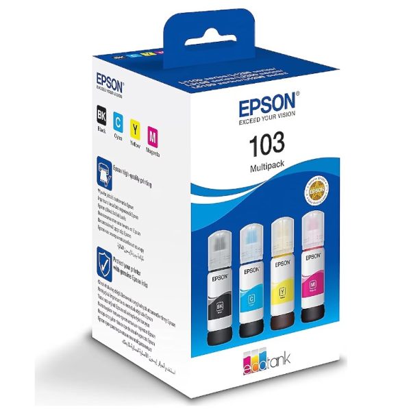 Epson 103 EcoTank 4 Renk Çoklu Paket (CMYK) - Bas.Tuk.Ink.0005