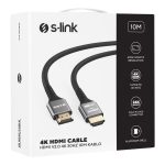 S-LINK SLX-HD4K10 19+1 HDMI to HDMI 10m Metal v2.0 4K (4096*2160) 30Hz Kablo - SLX-HD4K10