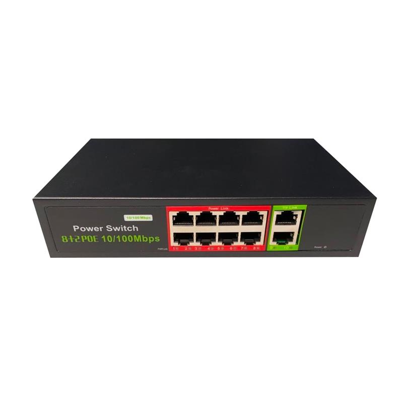 URANIUM POE-8002-96W 8 PORT 10/100 + 2 PORT 10/100 RJ45 UPLINK POE SWITCH (REALT - Net.Swi.Poe.Yok.0030