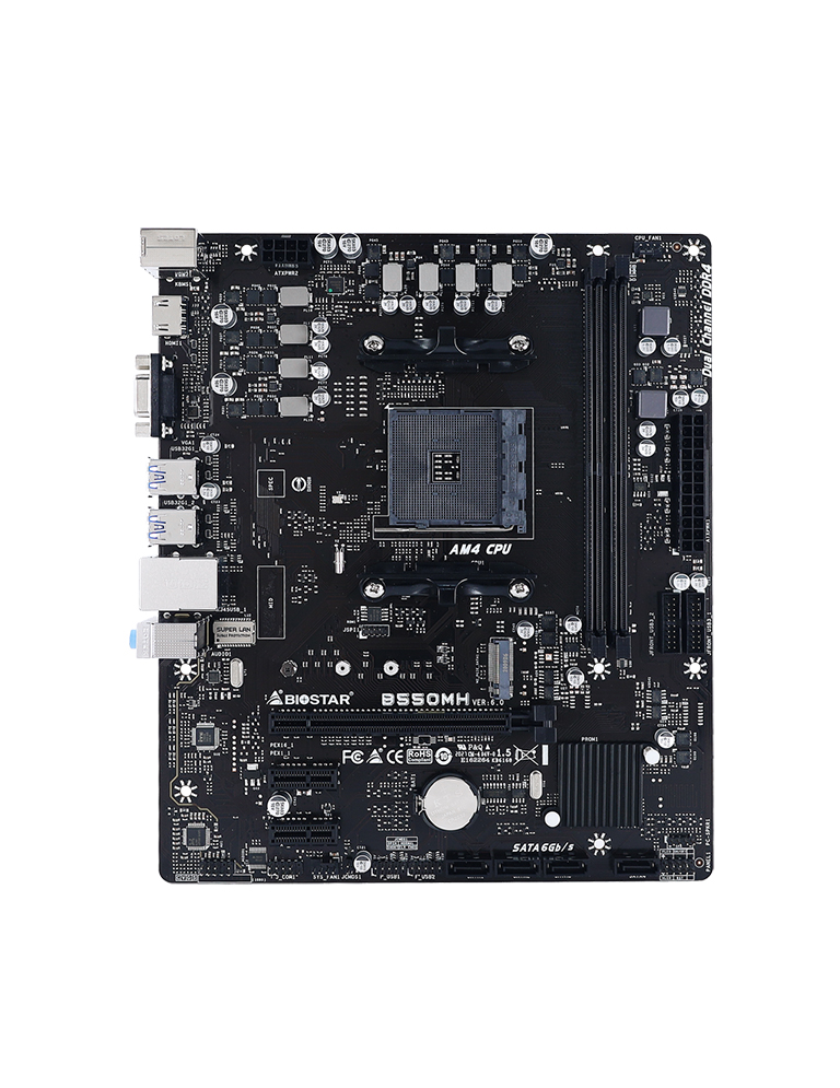 Biostar B550MH AMD B550 DDR4 M.2 USB 3.2 HDMI/VGA PCI 4.0 AM4 Anakart - Bbi.Isl.Ank.Amd.0059