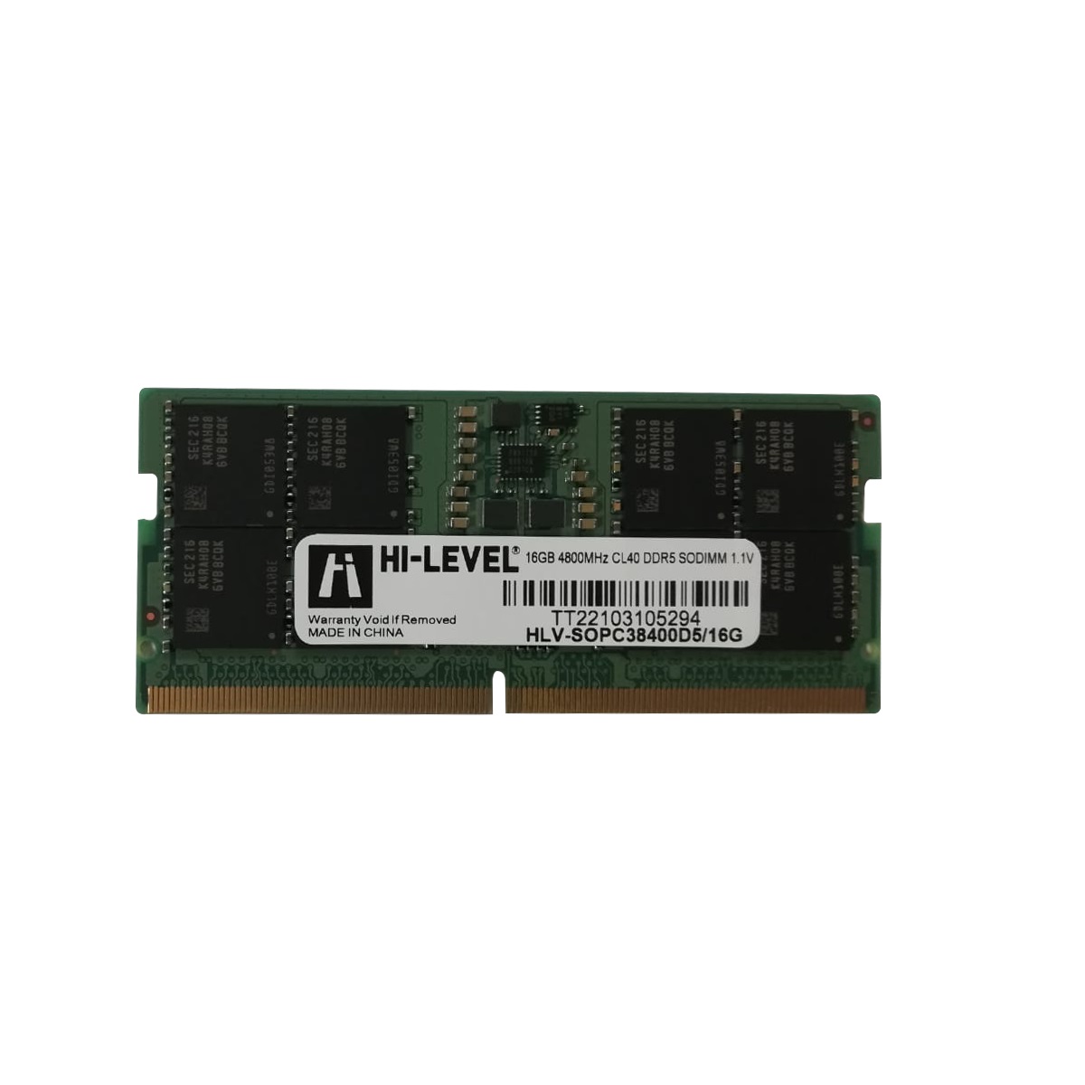 Hi-Level 16GB 4800MHz DDR5 Sodimm Kutulu (HLV-SOPC38400D5/16G) - HLV-SOPC38400D5/16G