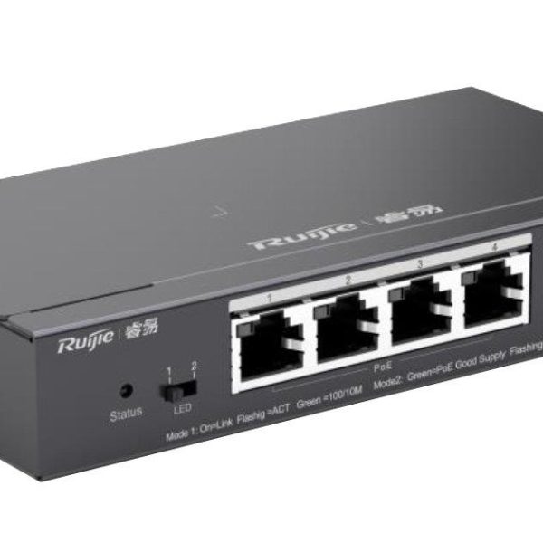 Ruijie Reyee RG-ES205GC-P 5-Port 10/100/1000 4-Port PoE+ (54W) Cloud Yön. Switch - Net.Swi.Poe.Var.0025