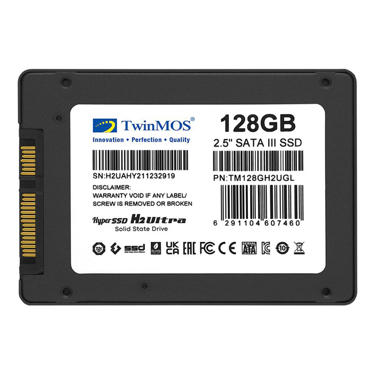 TwinMOS 128GB 2.5" SATA3 SSD 580Mb-550Mb/s TLC 3DNAND - TM128GH2UGL