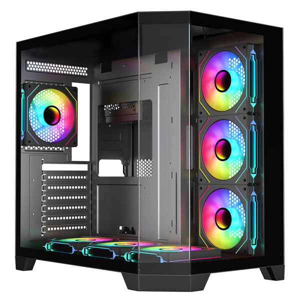 FRISBY FC-9550G 850W 80+ Bronze Siyah 7x ARGB Fan Mid Tower ATX Kasa - 40000