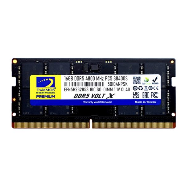 TWINMOS TMD516GB4800S40 16GB (Tek Parça) DDR5 4800Mhz Notebook Bellek - 40034