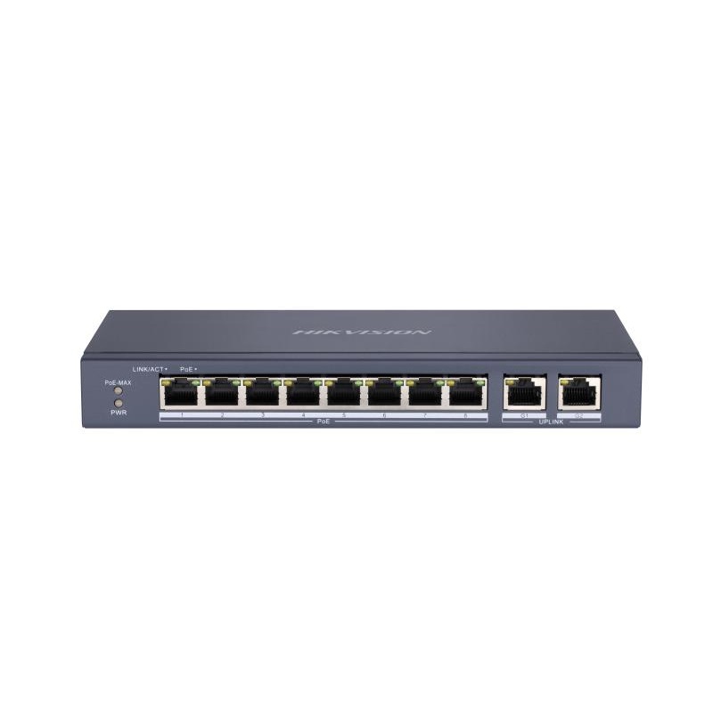 Hikvision DS-3E0310P-E/M 8Port 10/100 Yönetilemez PoE 60W Switch - DS-3E0310P-E/M