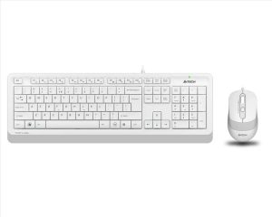 A4 TECH F1010 Q Türkçe USB Multimedya Beyaz 1600dpi Klavye+ Mouse - 23570