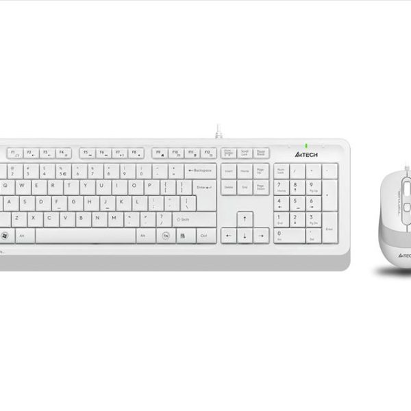 A4 TECH F1010 Q Türkçe USB Multimedya Beyaz 1600dpi Klavye+ Mouse - 23570