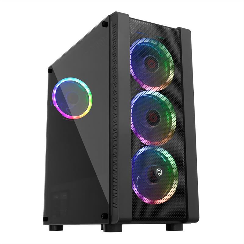 FRISBY FC-9320G 600w 80+ Siyah Dual-Ring RGB Fan Mid Tower ATX Kasa - 25627