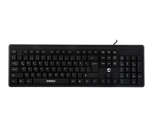 EVEREST KB-1002 Q Türkçe USB Standart Siyah Klavye - 26857