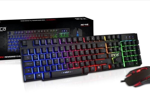 INCA IKG-448 Q Türkçe USB Siyah RAINBOW EFECT MEKANİK HİSLİ Klavye+ Mouse - 28109