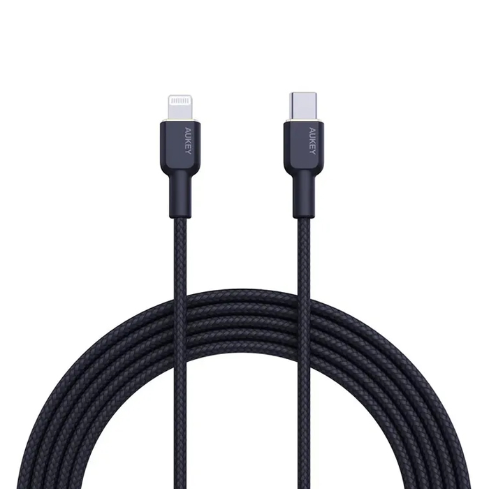 Aukey CB-NCL1-BK 480Mbps Type-C Lightning Kablosu (1.8m) - Aks.Pow.0027