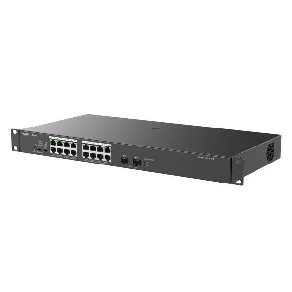 Ruijie Reyee RG-ES118GS-P-L 16-Port Gigabit+2X1GB SFP Uplink Rackmount 247W Poe - Net.Swi.Poe.Yok.0066