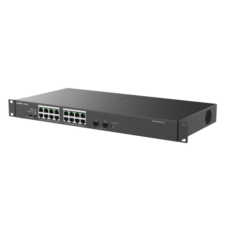 Ruijie Reyee RG-ES118GS-P-L 16-Port Gigabit+2X1GB SFP Uplink Rackmount 247W Poe - Net.Swi.Poe.Yok.0066