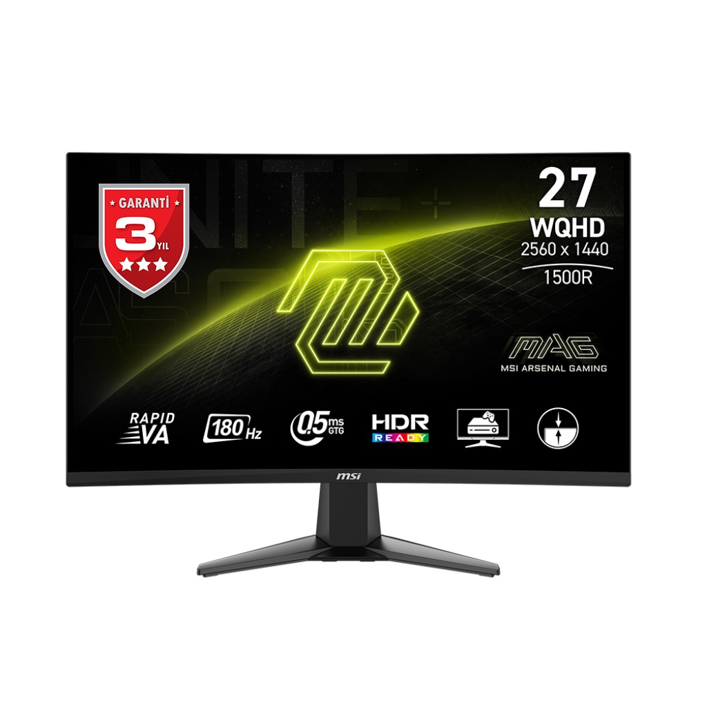 27" MSI MAG 27CQ6F 0.5ms 180Hz 2560x1440 2xHDMI DP VA Curved Gaming Moniitör - MAG 27CQ6F