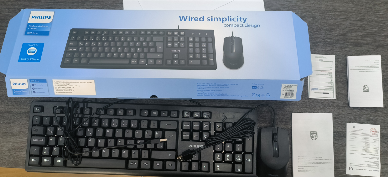 PHILIPS SPT6234 Q Türkçe USB Standart Klavye+ Mouse- 39248 PHILIPS SPT6234 Q Türkçe USB Standart Klavye+ Mouse - 39248