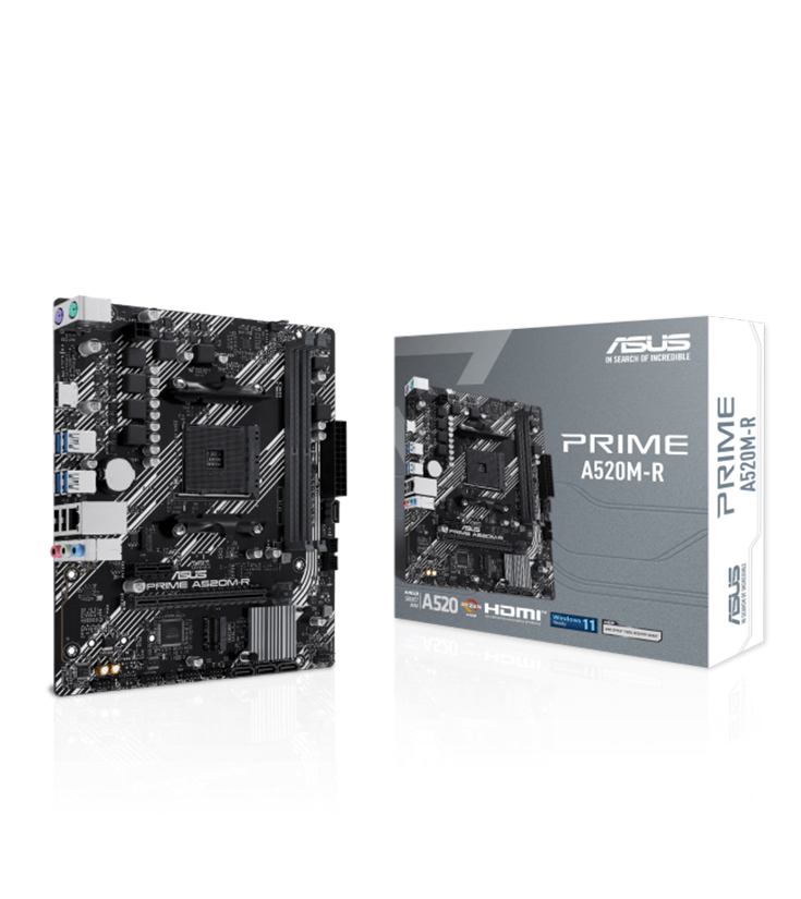 Asus PRIME A520M-R AMD A520 DDR4 5100 USB3.2 M.2 HDMI PCI 3.0 AM4 Anakart - Bbi.Isl.Ank.Amd.0074