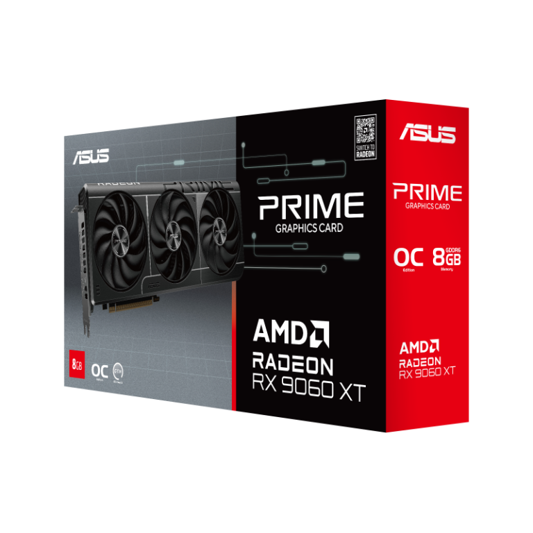 ASUS PRIME-RX9060XT-O8G 8GB AMD RX9060XT GDDR6 128bit 2xDP 1xHDMI 16x Ekran Kartı - 40134