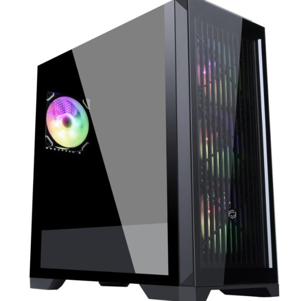 FRISBY FC-9455G VETRO 850W 80+ Bronze Siyah Dual-Ring RGB Fan Mid Tower ATX Kasa - 35352