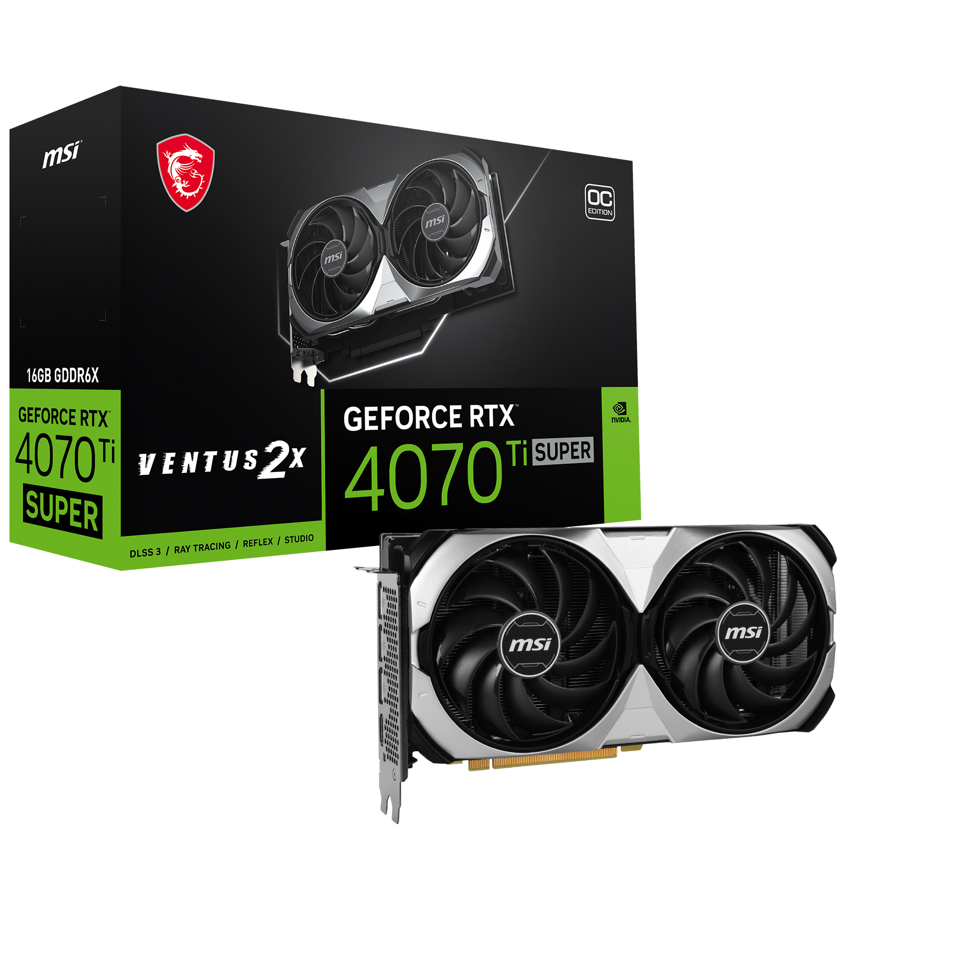 MSI 16GB RTX 4070 TI SUPER 16G VENTUS 2X OC GDDR6X 256Bit HDMI 3xDP DLSS3 - RTX 4070 TI SUPER 16G VE